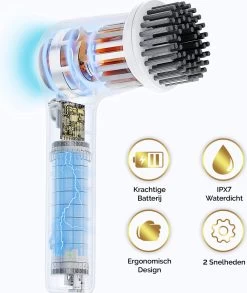 MostEssential Premium Elektrische Schoonmaakborstel 2023 Model – Elektrische Schrobber - Schrobborstel - Poetsmachine – Voor Badkamer Of Keuken - Inclusief 4 Borstelkoppen -Schoonmaakproducten Winkel 1013x1200 1