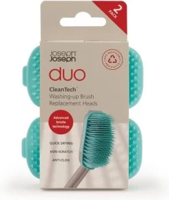 Duo Reserve Borstelkop Voor Afwasborstel, Set Van 2 Stuks, Licht Blauw - Joseph Joseph -Schoonmaakproducten Winkel 1015x1200 3
