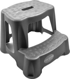 Grijs Kinderkrukje/opstapje Met 2 Treden 35 Cm - Keuken/badkamer Krukjes/opstapjes Voor Kinderen -Schoonmaakproducten Winkel 1059x1200 1