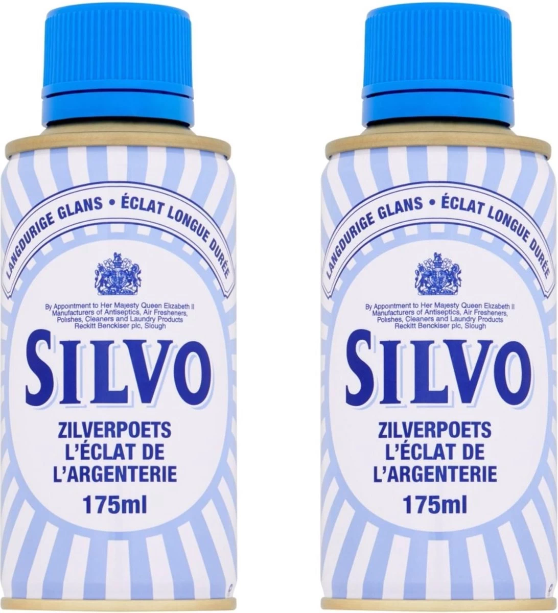 Silvo Zilverpoets - Poetsmiddel -Zilverglans - 2x 175 ML - Voordeelverpakking 6 Silvo Zilverpoets - Poetsmiddel -Zilverglans - 2x 175 ML - Voordeelverpakking - Afbeelding 4