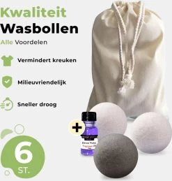 Drogerballen Met Wasparfum - Droogballen - Set Van 6 XL Ballen - Wasdroger Ballen Wol - 100% Nieuw-Zeelands Schapenwol - Wasballen 17 Drogerballen Met Wasparfum - Droogballen - Set Van 6 XL Ballen - Wasdroger Ballen Wol - 100% Nieuw-Zeelands Schapenwol - Wasballen -Schoonmaakproducten Winkel 1143x1200
