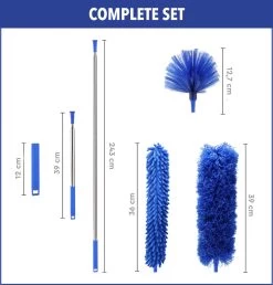 Telescopische Plumeau – Uitschuifbaar – Microvezel – Set Van 3 Opzetstukken – Stoffer – Ragebol -Schoonmaakproducten Winkel 1147x1200 4
