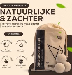 Drogerballen - Droogballen - Wasdrogerballen - Dryerballs - 6 Stuks - XL Formaat - Wol - Set 9 Drogerballen - Droogballen - Wasdrogerballen - Dryerballs - 6 Stuks - XL Formaat - Wol - Set -Schoonmaakproducten Winkel 1157x1200 1