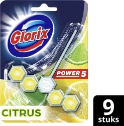 Glorix Power 5 Toiletblokken - Citroen - 9 Stuks - Voordeelverpakking -Schoonmaakproducten Winkel 1180x1200 4