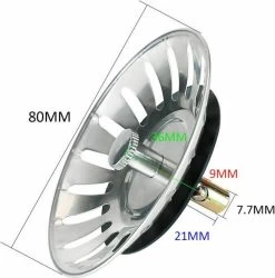 Afvoerzeef Roestvrijstaal - Gootsteen Zeef - Gootsteen Stopper - RVS - 80mm -Schoonmaakproducten Winkel 1184x1200 2