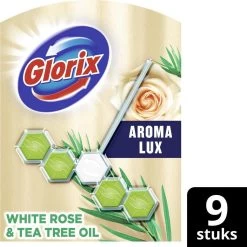 Glorix Aroma Lux Toiletblokken White Rose & Tea Tree Oil - 9 X 55g - Voordeelverpakking -Schoonmaakproducten Winkel 1198x1200 10