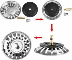 Afvoerzeef Roestvrijstaal - Gootsteen Zeef - Gootsteen Stopper - RVS - 80mm -Schoonmaakproducten Winkel 1200x1007 1