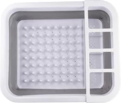 Merkloos Afdruiprek Voor Afwas - Afwasrek - Opvouwbaar - Inklapbaar - Compact - Vaatwasrek Met Bestekrekje -Schoonmaakproducten Winkel 1200x1024