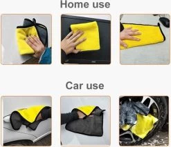 Microvezel Auto Droogdoek - 30cm X 40cm - Poetsdoek - Auto Poetsdoek - Schoonmaak Accesoires - Auto Handdoek - Droogdoek - Geel/Grijs - Watermagneet. -Schoonmaakproducten Winkel 1200x1033 1