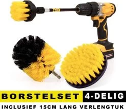 Professionele 4 Delige Borstelset Voor De Boormachine Incl. Verlengstuk, Deze Schoonmaak Schuurborstel Elektrisch Opzetborstel Schrobborstel Set Is Geschikt Als Schrobber Voor Badkamer, Auto, Keuken En Tuin -Schoonmaakproducten Winkel 1200x1034 1