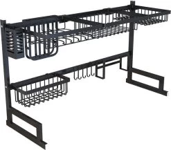 Sens Design Afwasrek Zwart - Afdruiprek - 82,5 Cm - RVS -Schoonmaakproducten Winkel 1200x1054 4