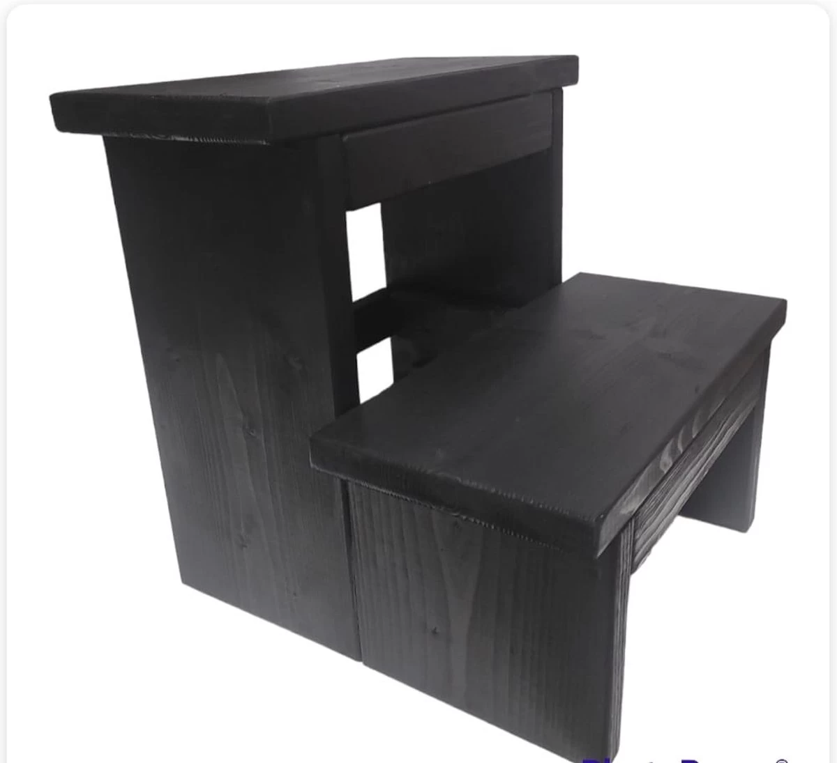 KEUKENTRAPJE-STEIGERHOUT-ZWART 5 KEUKENTRAPJE-STEIGERHOUT-ZWART - Afbeelding 3