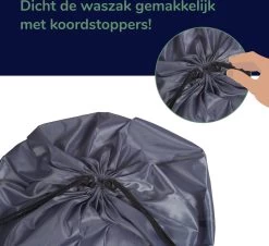 Wonair - Grote Waszak - Wash Me - Wastas - 60x90cm - Grijs - Met Trekkoord -Schoonmaakproducten Winkel 1200x1097 3