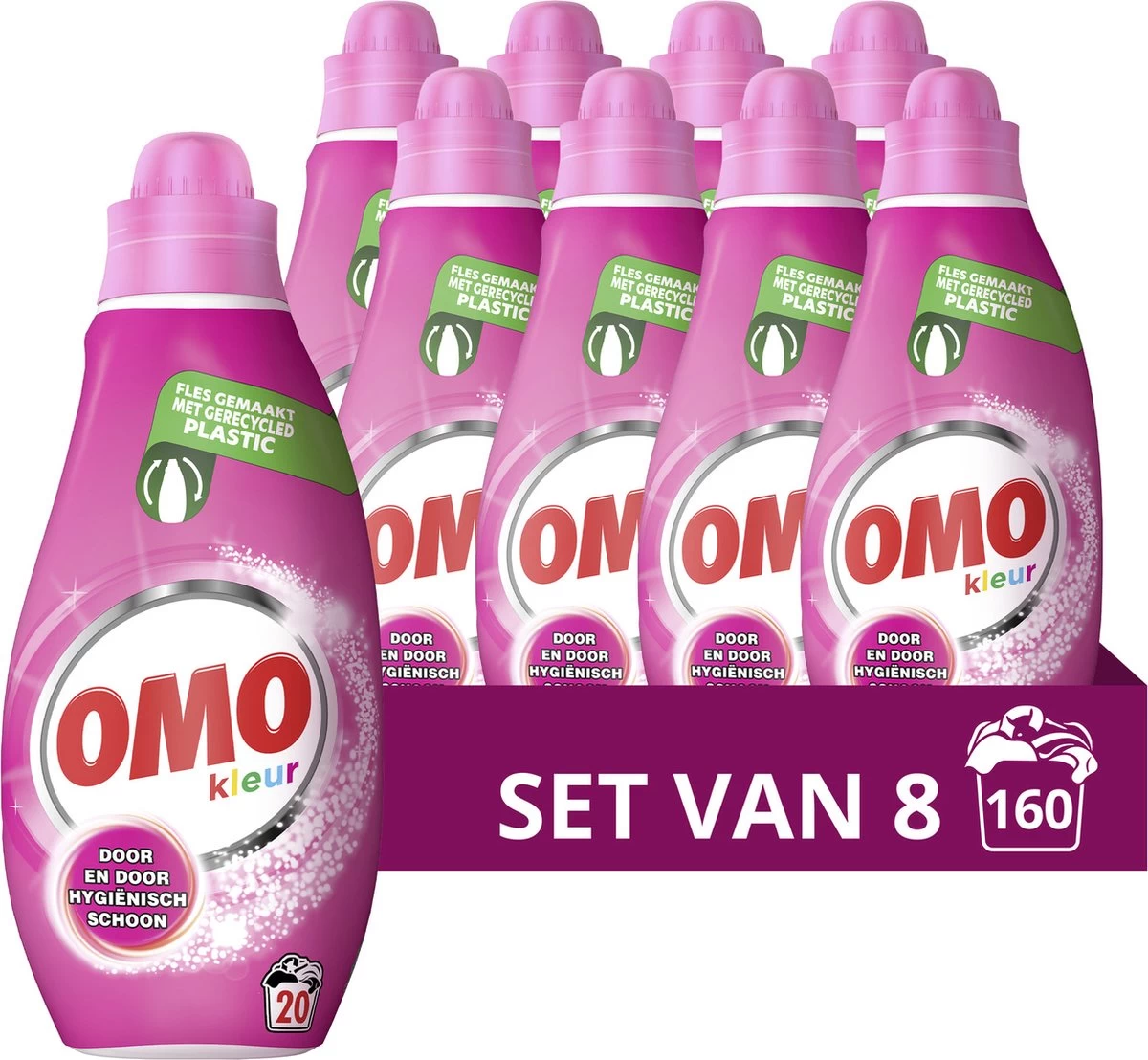 Omo Klein & Krachtig Kleur Vloeibaar Wasmiddel - 8 X 20 Wasbeurten - Voordeelverpakking 3 Omo Klein & Krachtig Kleur Vloeibaar Wasmiddel - 8 X 20 Wasbeurten - Voordeelverpakking