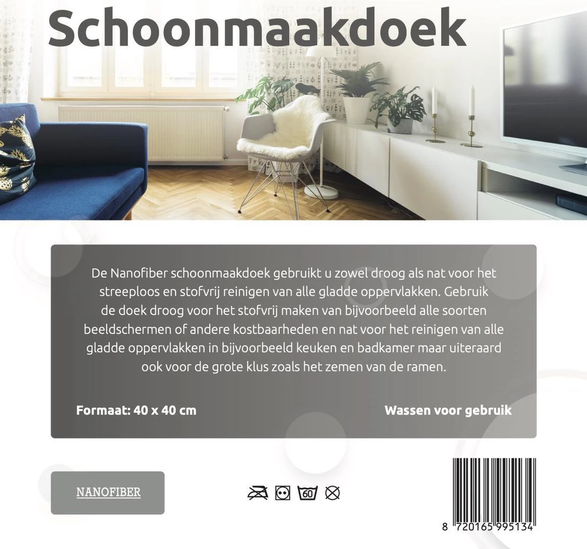 Droogdoek Set 2 Droogdoeken + 2 Microvezel Schoonmaakdoeken 7 Droogdoek Set 2 Droogdoeken + 2 Microvezel Schoonmaakdoeken - Afbeelding 5
