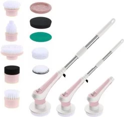 Trendosa Elektrische Schoonmaakborstel - Elektrische Schrobborstel - Poetsmachine - Handborstel - Scrubber- De Badkamer/Keuken/Auto- Roze