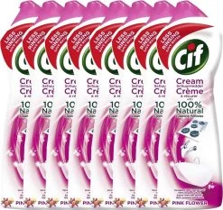 CIF Cream Pink Flower - 8 X 500 Ml - Schuurmiddel - Voordeelverpakking -Schoonmaakproducten Winkel 1200x1132 2