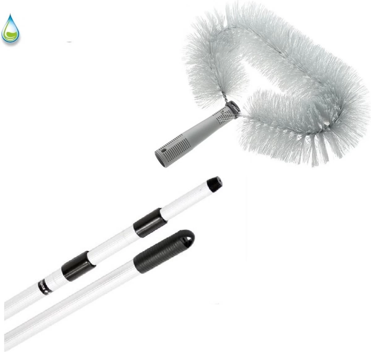 Ragebol Driehoek Met Telescoopsteel, Plumeau Uitschuifbaar Tot 6 Meter 3 Ragebol Driehoek Met Telescoopsteel, Plumeau Uitschuifbaar Tot 6 Meter