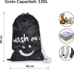 Wonair - Waszak Groot - 60x90cm - Zwart - Met Trekkoord En Draagband 17 Wonair - Waszak Groot - 60x90cm - Zwart - Met Trekkoord En Draagband -Schoonmaakproducten Winkel 1200x1147 2