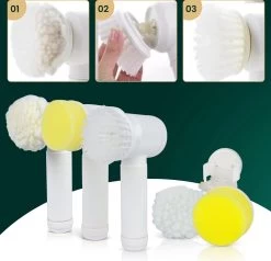 Apeiron Elektrische Schoonmaakborstel - Poetsmachine - Poliermachine - Schrobborstel - Handborstel - Werkborstel - Schrobber - Boorborstel - Wasborstel - Schoonmaakmiddelen - Reinigingsborstel - 3 Opzetstukken -Schoonmaakproducten Winkel 1200x1155 5