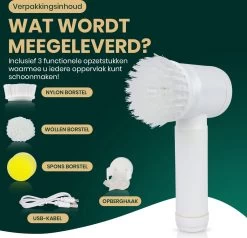 Apeiron Elektrische Schoonmaakborstel - Poetsmachine - Poliermachine - Schrobborstel - Handborstel - Werkborstel - Schrobber - Boorborstel - Wasborstel - Schoonmaakmiddelen - Reinigingsborstel - 3 Opzetstukken -Schoonmaakproducten Winkel 1200x1156 5