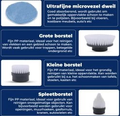 B-care Elektrische Schoonmaakborstel - 4 Opzetstukken - Wasborstel - Poetsmachine - Schrobborstel - Handborstel - Werkborstel - Schrobber - Boorborstel - Schoonmaakmiddelen - Reinigingsborstel 18 B-care Elektrische Schoonmaakborstel - 4 Opzetstukken - Wasborstel - Poetsmachine - Schrobborstel - Handborstel - Werkborstel - Schrobber - Boorborstel - Schoonmaakmiddelen - Reinigingsborstel -Schoonmaakproducten Winkel 1200x1161 7