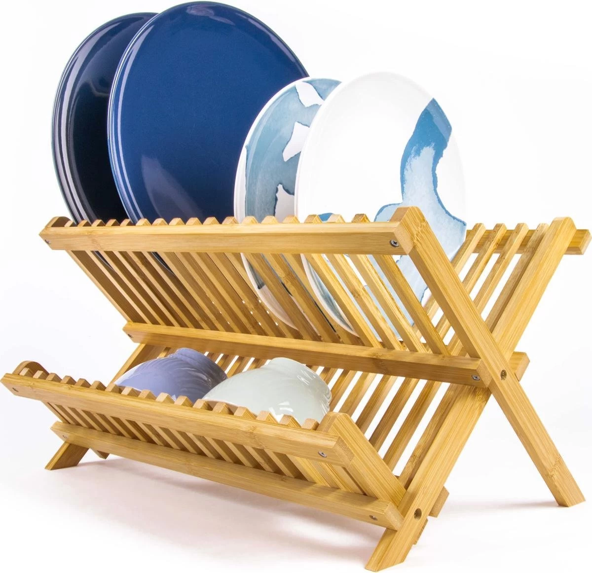 Budu Afdruiprek - Afdruiprekje Van Bamboe Hout - Afdruiprek Voor Afwas - Vaatwasrek - Keukenrek - Inklapbaar - Opvouwbaar - 3 Budu Afdruiprek - Afdruiprekje Van Bamboe Hout - Afdruiprek Voor Afwas - Vaatwasrek - Keukenrek - Inklapbaar - Opvouwbaar -