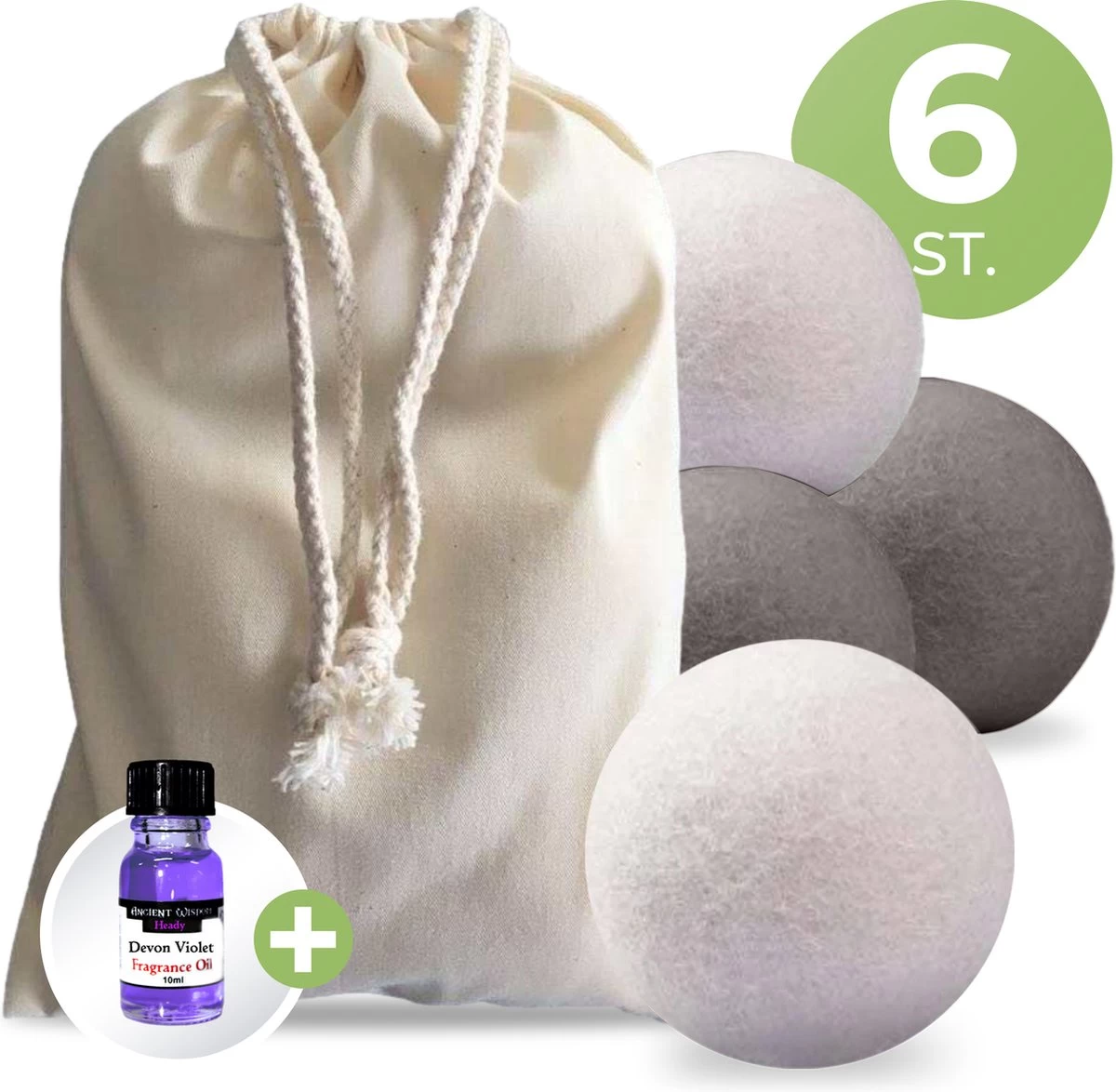 Drogerballen Met Wasparfum - Droogballen - Set Van 6 XL Ballen - Wasdroger Ballen Wol - 100% Nieuw-Zeelands Schapenwol - Wasballen 3 Drogerballen Met Wasparfum - Droogballen - Set Van 6 XL Ballen - Wasdroger Ballen Wol - 100% Nieuw-Zeelands Schapenwol - Wasballen