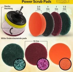 ESSIBLE Borstelboor - Set 20 Stuks - Schrobborstel - Polypropyleen - Borstel Boormachine - Schrobborstel - Schuurborstel - Automatische Reiniging - 20 Delige Borstelset Voor Boormachine -Schoonmaakproducten Winkel 1200x1183 6