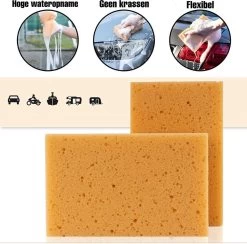 Merkloos Grote Schoonmaakspons - 2x Viscose Autospons - Spons - Schoonmaakartikelen - Auto Wassen - Autospons - Zachte Spons -Schoonmaakproducten Winkel 1200x1187 9
