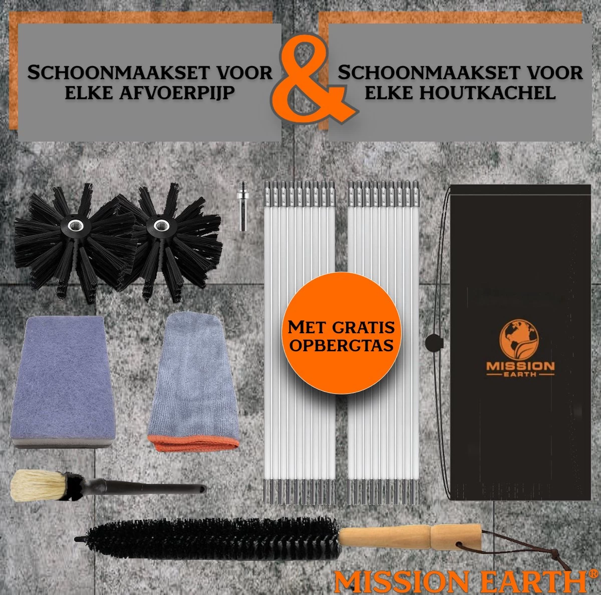 Schoorsteenveegset - 8 Meter - 2 Borstelkoppen - Professioneel - Schoorsteen Borstel - Veegkit - Haardset Voor Houtkachel - Flexibel - Schoorsteenveger - Pelletkachel Accessoires - Schoorsteen Reiniger - Geschikt Voor Boormachines 5 Schoorsteenveegset - 8 Meter - 2 Borstelkoppen - Professioneel - Schoorsteen Borstel - Veegkit - Haardset Voor Houtkachel - Flexibel - Schoorsteenveger - Pelletkachel Accessoires - Schoorsteen Reiniger - Geschikt Voor Boormachines - Afbeelding 3
