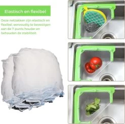 Merkloos Gootsteen Organizer - Gootsteen Afval Netje - Gootsteenontstopper - Spoelbak - Incl. 50 Netjes -Schoonmaakproducten Winkel 1200x1191 3