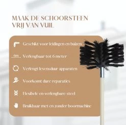 Waay Lifestyle Schoorsteenveegset - Schoorsteenborstel 6 Meter - Schoorsteenreiniger - Schrobborstels - Schoorsteenveger - Flexibele Steel - Geschikt Voor Boormachine - Wit 18 Waay Lifestyle Schoorsteenveegset - Schoorsteenborstel 6 Meter - Schoorsteenreiniger - Schrobborstels - Schoorsteenveger - Flexibele Steel - Geschikt Voor Boormachine - Wit -Schoonmaakproducten Winkel 1200x1191 6