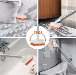 Merkloos Badkamer Reinigingsborstel - Badkamerschrobborstel - Reinigingsborstel - Met Afneembare Telescopische Handgreep En 180° Verstelbare Gezamenlijke Reinigingsborstel - Lange Steel 107 Cm -Schoonmaakproducten Winkel 1200x1194 7