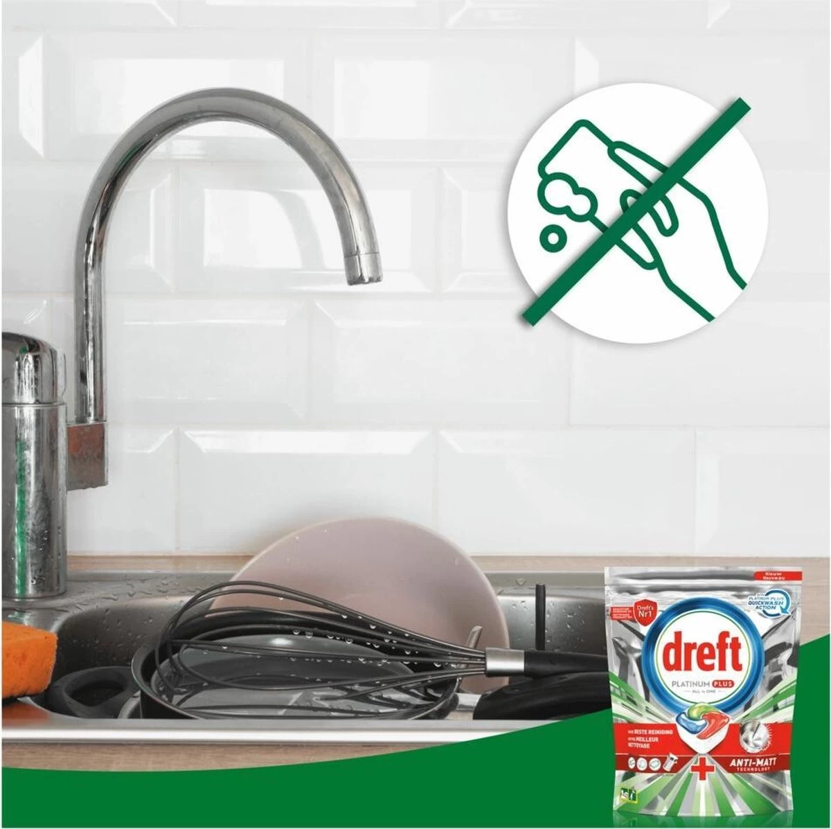 Dreft Platinum Plus All In One Lemon - 95 Stuks - Vaatwastabletten 8 Dreft Platinum Plus All In One Lemon - 95 Stuks - Vaatwastabletten - Afbeelding 6