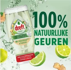 Dreft Natuurlijke Geur - Afwasmiddel - Bergamot & Gember - Ondersteboven Fles - Voordeelverpakking 8 X 370 Ml -Schoonmaakproducten Winkel 1200x1197 13