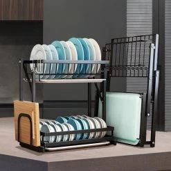 Doogo® Afdruiprek Met Lekbak 2 Laags – Inklapbaar - Muur Hangen Mogelijke - Afwasrek – Met 2 Lekbakken – Extra Accessories Voor Servies En Snijplanken - RVS 22 Doogo® Afdruiprek Met Lekbak 2 Laags – Inklapbaar - Muur Hangen Mogelijke - Afwasrek – Met 2 Lekbakken – Extra Accessories Voor Servies En Snijplanken - RVS -Schoonmaakproducten Winkel 1200x1197 14