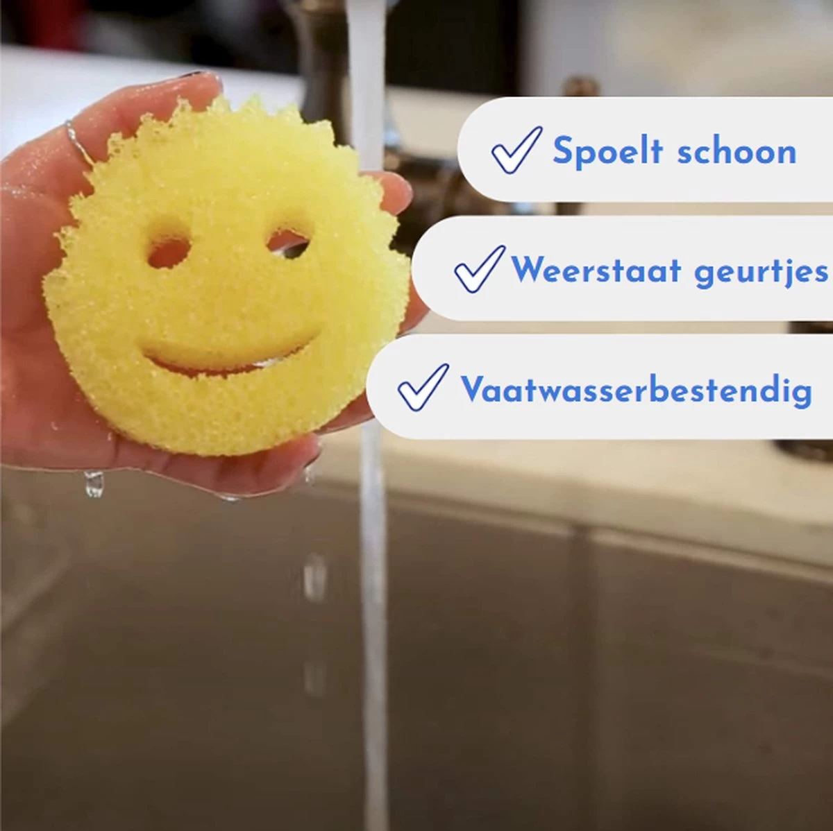 Scrub Daddy + 2 Scrub Mommy - 3 Kleuren - Schoonmaakspons 5 Scrub Daddy + 2 Scrub Mommy - 3 Kleuren - Schoonmaakspons - Afbeelding 3