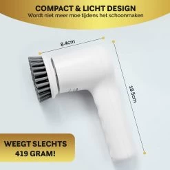 MostEssential Premium Elektrische Schoonmaakborstel 2023 Model – Elektrische Schrobber - Schrobborstel - Poetsmachine – Voor Badkamer Of Keuken - Inclusief 4 Borstelkoppen -Schoonmaakproducten Winkel 1200x1200 1023