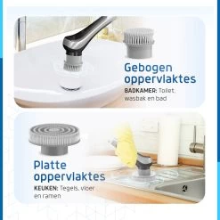 Qualitics Elektrische Schoonmaakborstel - Roterende Polijstmachine - Schrobborstel - Poetsmachine - Vloerreiniger Met 10 Opzetstukken -Schoonmaakproducten Winkel 1200x1200 1063