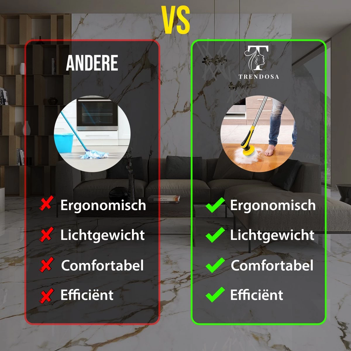 Trendosa Elektrische Schoonmaakborstel - Elektrische Schrobborstel - Poetsmachine - Handborstel - Scrubber- De Badkamer/Keuken/Auto- 10 Opzetstukken Geel 5 Trendosa Elektrische Schoonmaakborstel - Elektrische Schrobborstel - Poetsmachine - Handborstel - Scrubber- De Badkamer/Keuken/Auto- 10 Opzetstukken Geel - Afbeelding 3