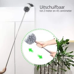 Vannons - Plumeau - Ragebol - Plumeau Uitschuifbaar Tot 245 Cm - Met Telescoopsteel - Wasbaar Microvezel - Grijs Wit -Schoonmaakproducten Winkel 1200x1200 1114