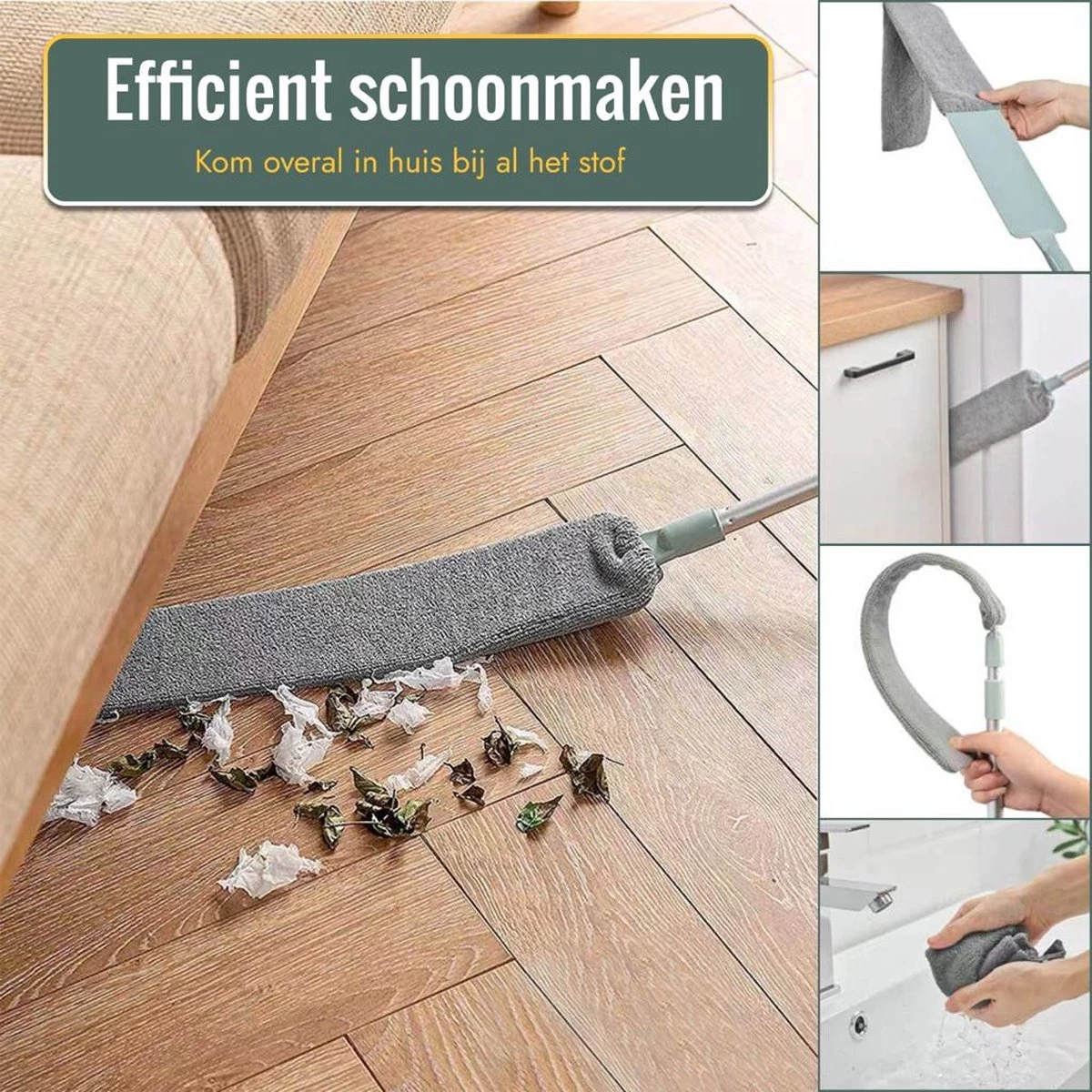 Livv Goods Telescopische Plumeau Set Met Telescoopsteel - 5 In 1 - Tot 250 Cm Uitschuifbaar - Duster - Stoffer 9 Livv Goods Telescopische Plumeau Set Met Telescoopsteel - 5 In 1 - Tot 250 Cm Uitschuifbaar - Duster - Stoffer - Afbeelding 7