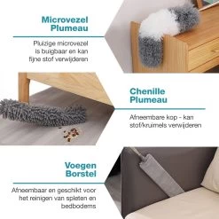 Novabeau® - Telescopische Plumeau – Plumeau Met Telescoopsteel – Ragebol – Uitschuifbaar – Grijs – 3-delige Set -Schoonmaakproducten Winkel 1200x1200 1129