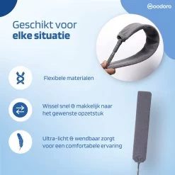 Woodoro Ragebol Uitschuifbaar Complete 9-Delige Set - Verstelbare Telescoopsteel - Plumeau - RVS - Zwart & Grijs -Schoonmaakproducten Winkel 1200x1200 1136