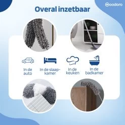 Woodoro Ragebol Uitschuifbaar Complete 9-Delige Set - Verstelbare Telescoopsteel - Plumeau - RVS - Zwart & Grijs -Schoonmaakproducten Winkel 1200x1200 1142