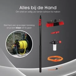 Merkloos Telescoopsteel Ramenwassen 4,6M - Met Borstel & Waterdoorvoer - Voor Ramen - Watertoevoer - Borstel -Schoonmaakproducten Winkel 1200x1200 1185