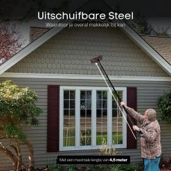 Merkloos Telescoopsteel Ramenwassen 4,6M - Met Borstel & Waterdoorvoer - Voor Ramen - Watertoevoer - Borstel -Schoonmaakproducten Winkel 1200x1200 1187
