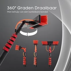 Merkloos Telescoopsteel Ramenwassen 4,6M - Met Borstel & Waterdoorvoer - Voor Ramen - Watertoevoer - Borstel -Schoonmaakproducten Winkel 1200x1200 1190
