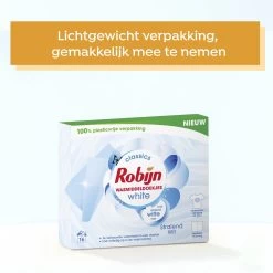Robijn Classics Stralend Wit Wasmiddeldoekjes - 4 X 16 Wasstrips - Voordeelverpakking -Schoonmaakproducten Winkel 1200x1200 127